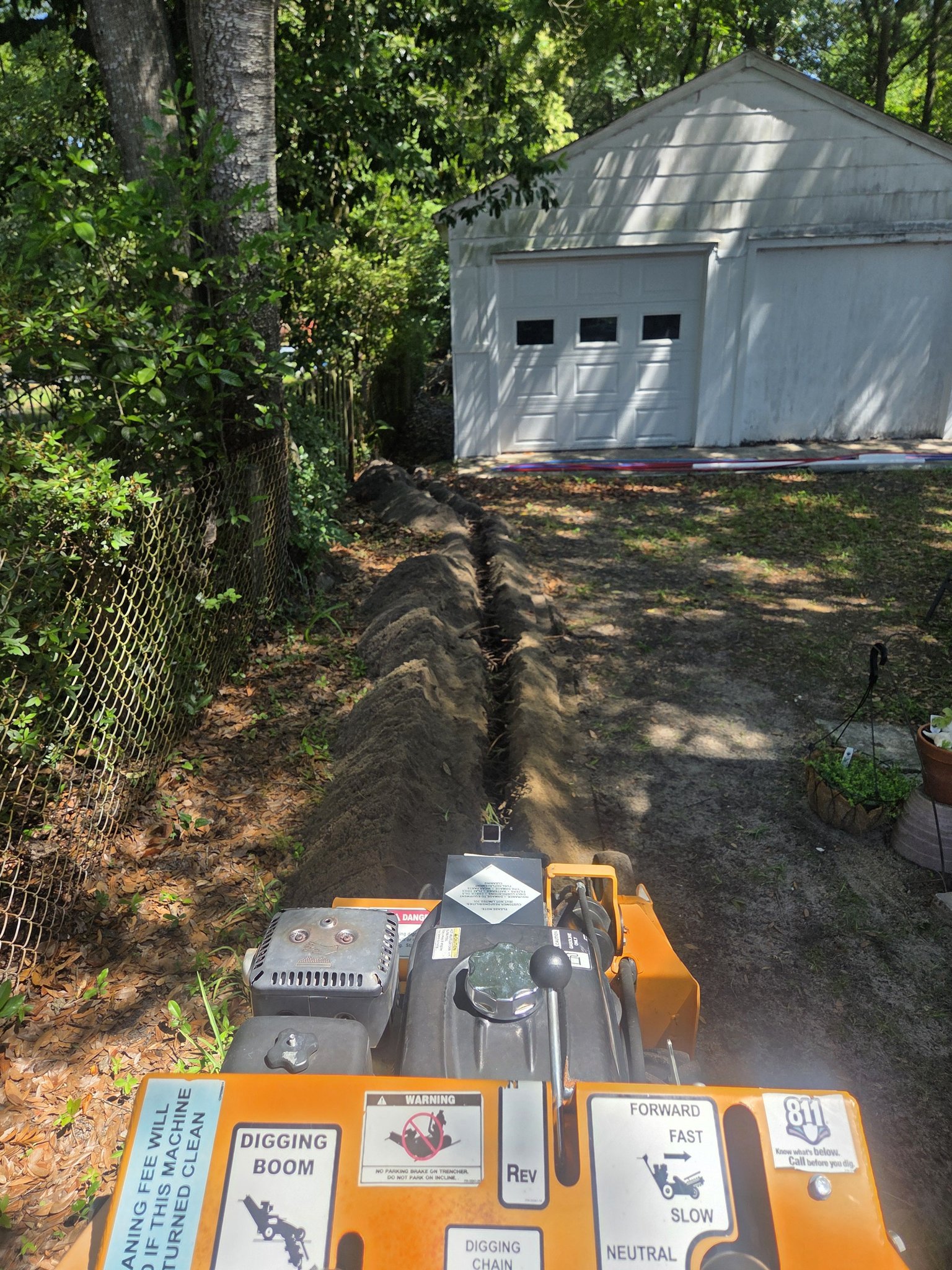 NRE Electric Facebook ad: Trenching to a detached garage for a new…