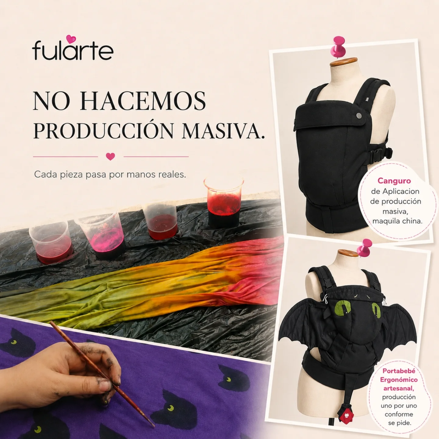 Fularte - Porteo Profesional Facebook ad: En Fularte no trabajamos con producción masiva ni…