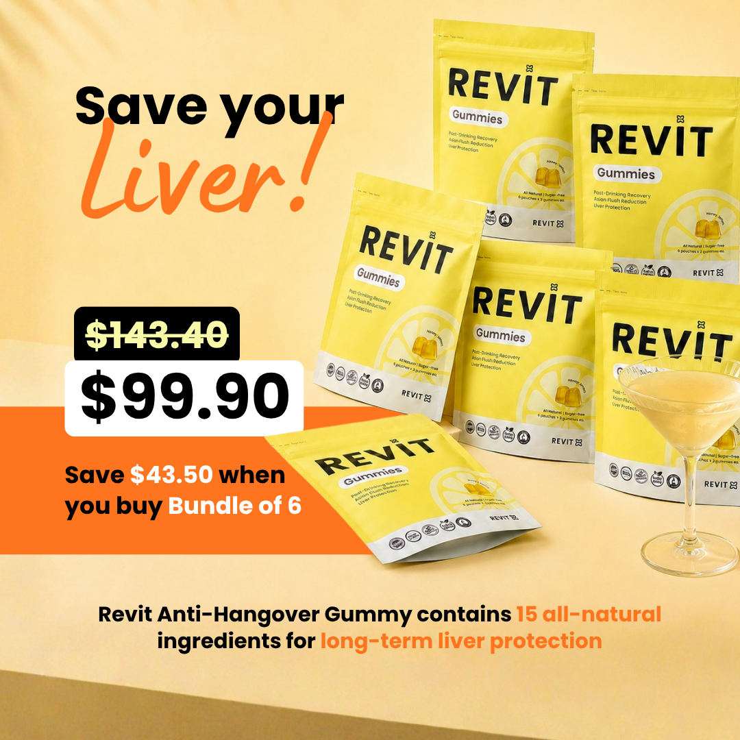 Revit Facebook ad: Your Liver Works Hard. Return the Favour.