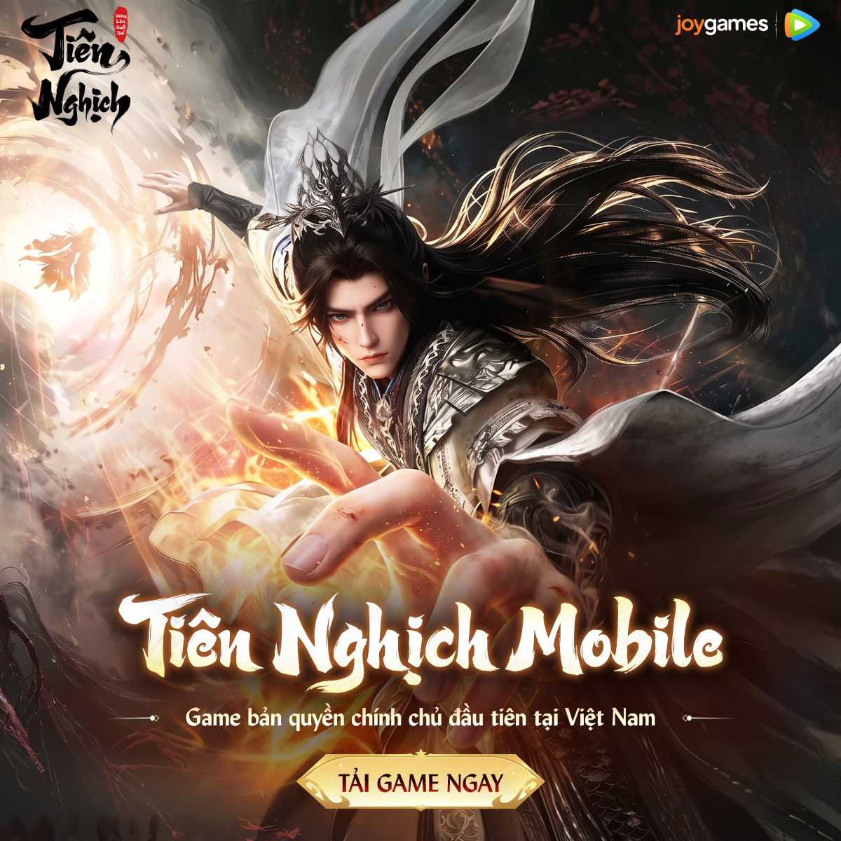 Tiên Nghịch Mobile - JoyGames Facebook ad: Đăng nhập nhận 1000 lượt chiêu mộ