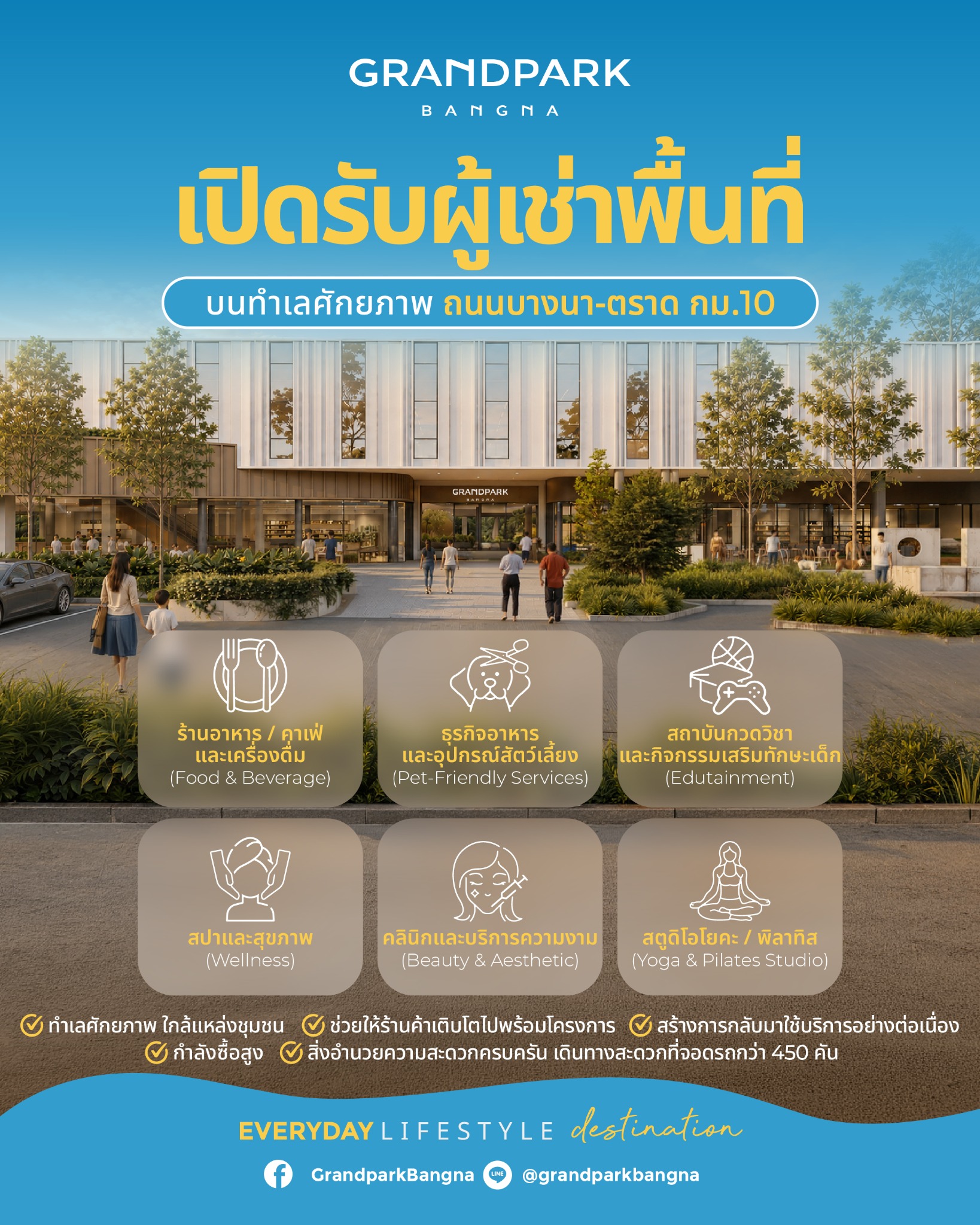GrandparkBangna Facebook ad: สนใจเช่าพื้นที่