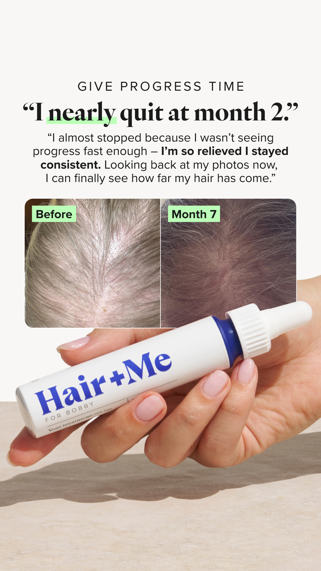 Hair + Me Facebook ad
