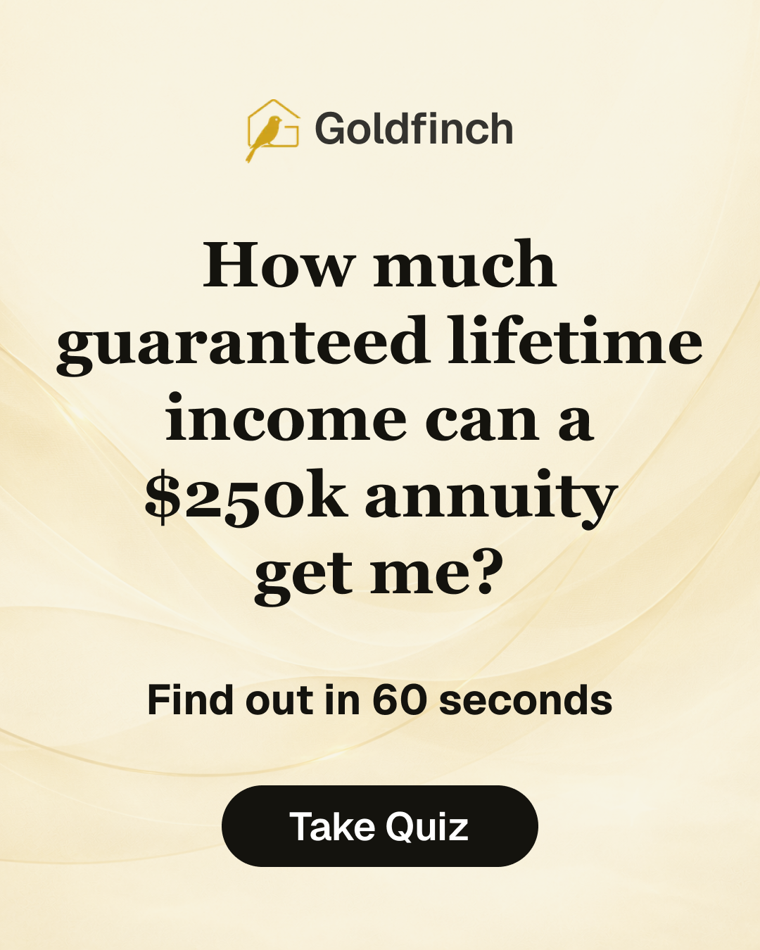 Goldfinch Insurance Facebook ad: Your Financial Future Could be Stronger