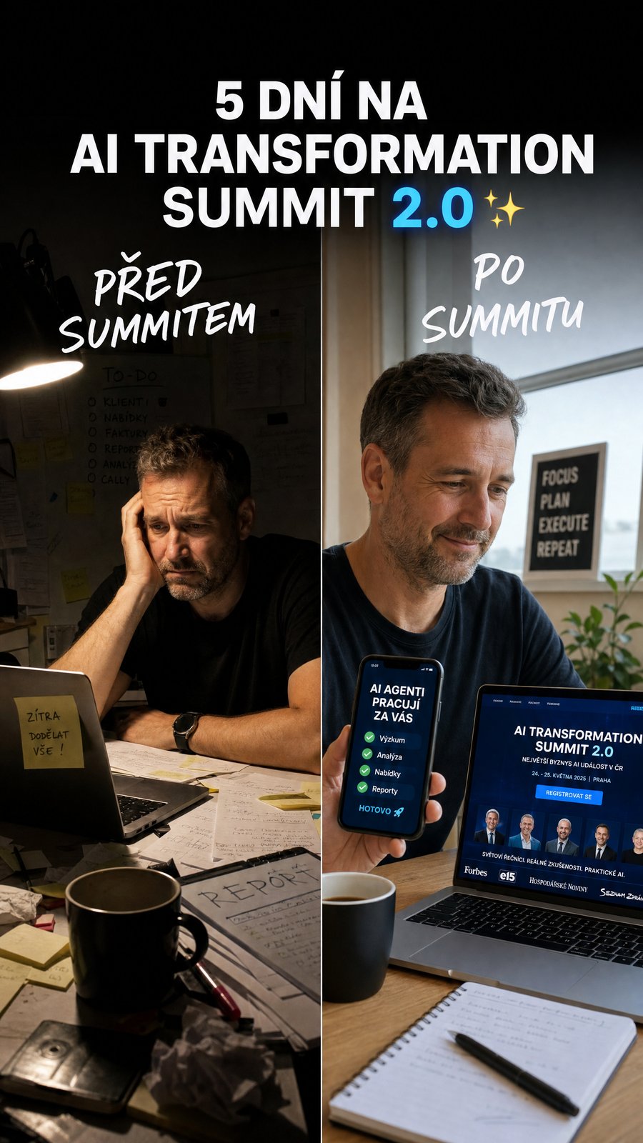 AI Transformation Summit Facebook ad: Začínáme už 7. 6. Registrace zdarma