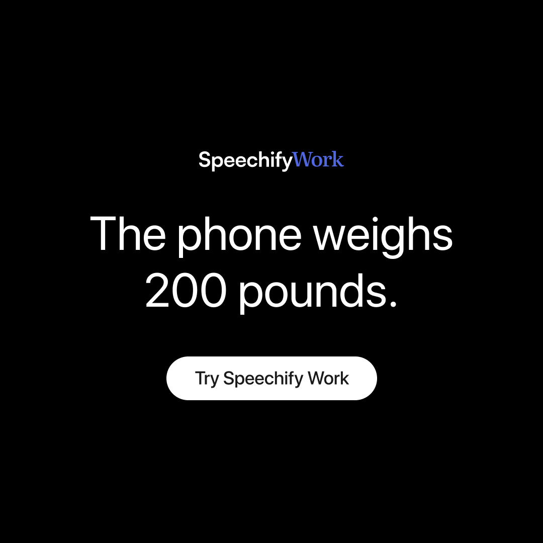 Speechify Facebook ad
