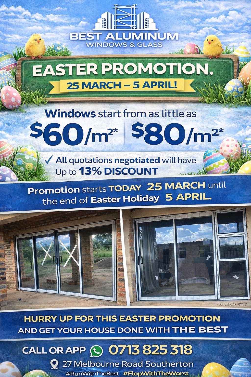 Best Aluminium doors and windows Facebook ad: Best Aluminium