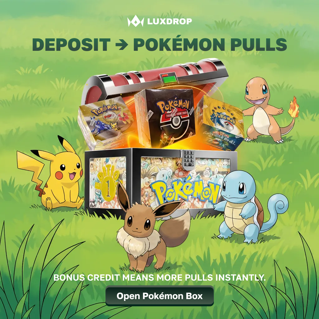 Playluxdrop Facebook ad: Unbox Rolexes, Sports Card, Sneakers, and more.