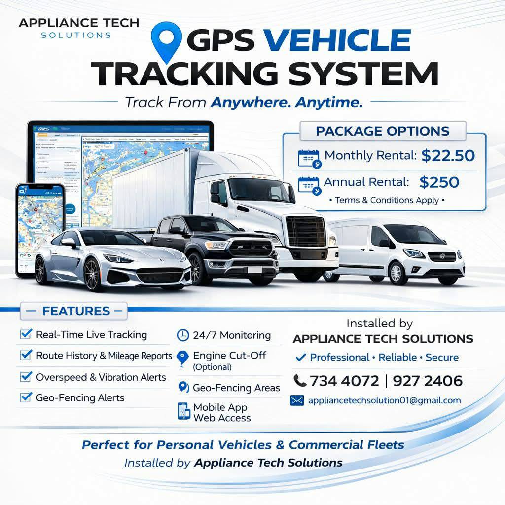 Appliance Tech Solutions Facebook ad: Intelligent Vehicle Management in One System, 4G Real-Time…