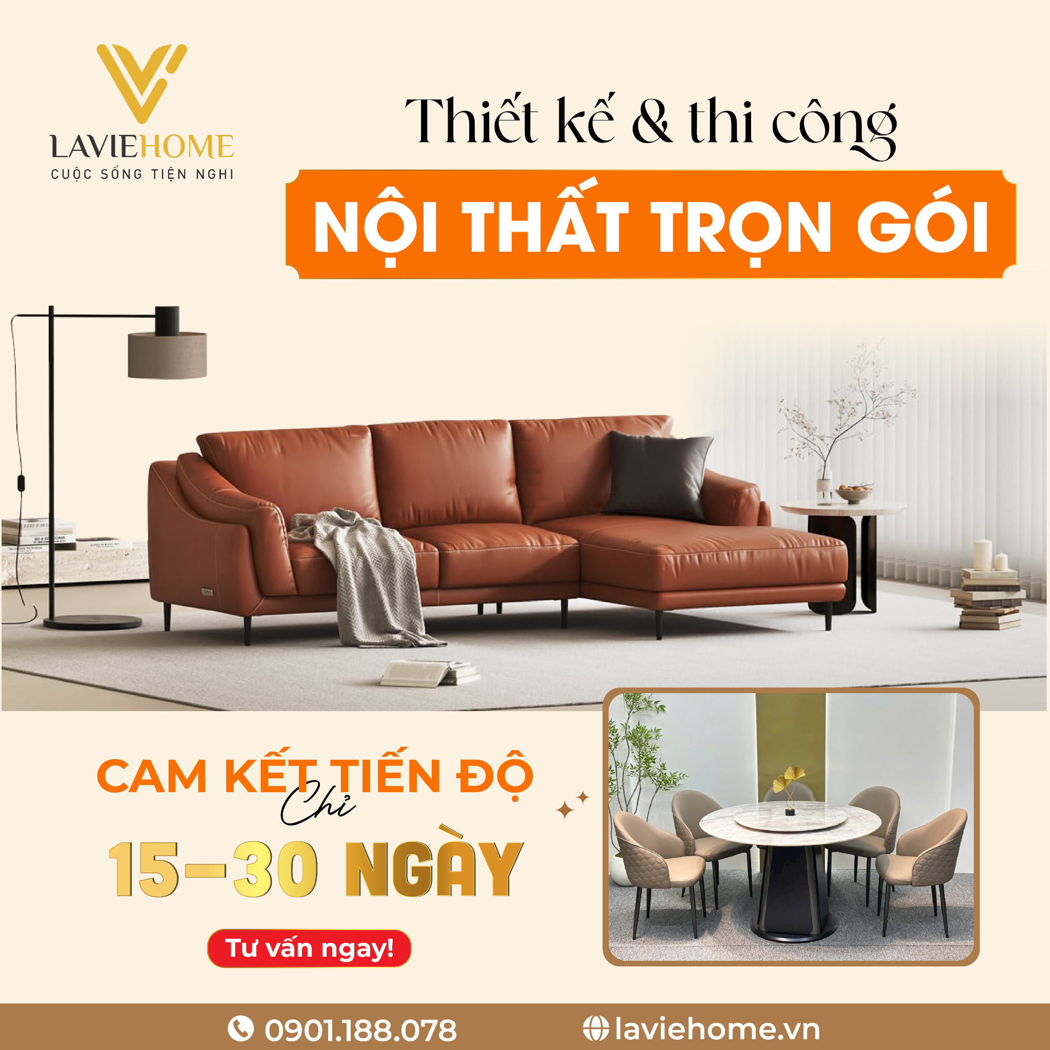Laviehome Furniture Facebook ad: 𝐋𝐚𝐯𝐢𝐞𝐡𝐨𝐦𝐞 - 𝐓𝐡𝐢𝐞̂́𝐭 𝐤𝐞̂́ & 𝐓𝐡𝐢…