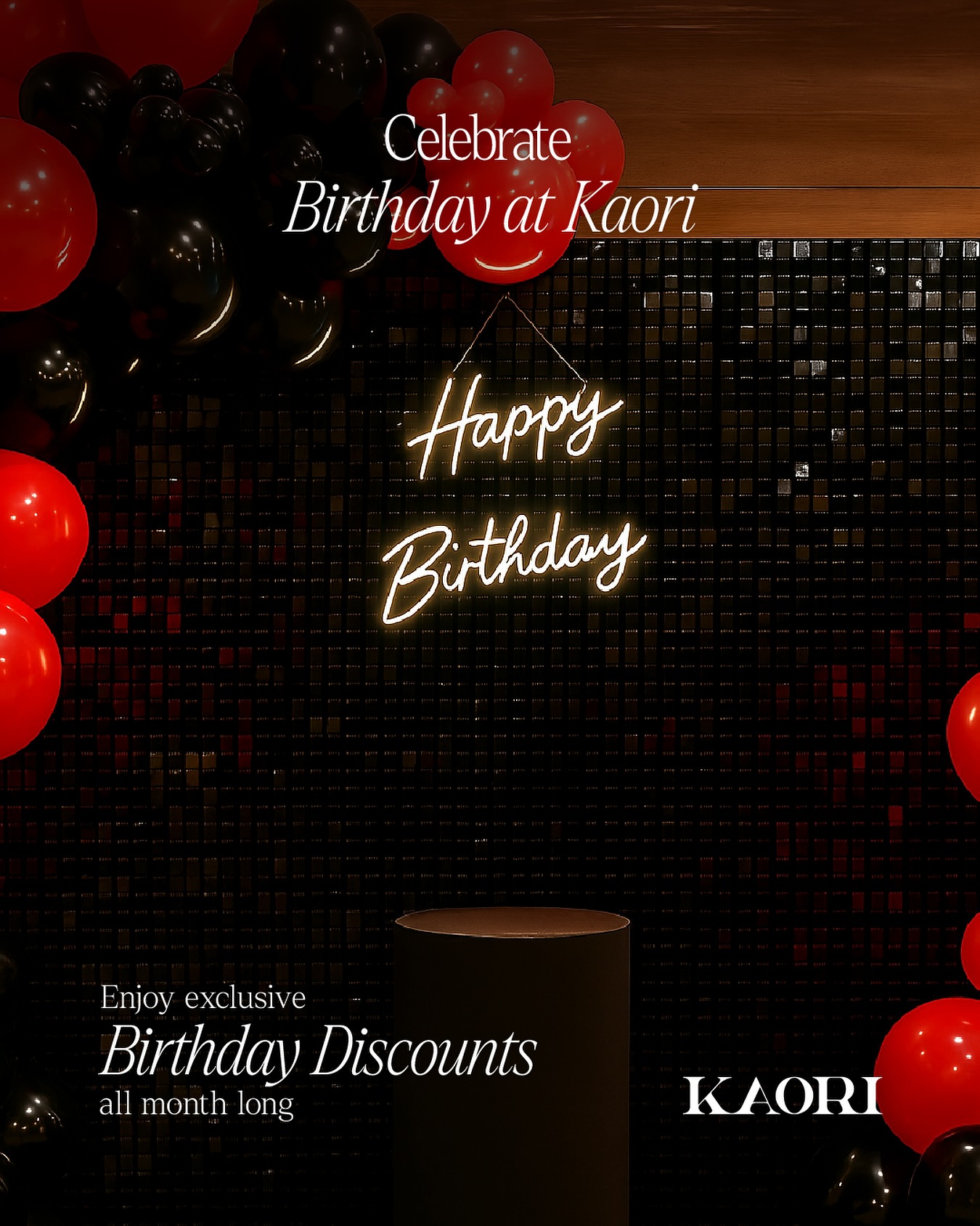 Kaori Facebook ad: Birthdays deserve more than candles, they deserve Kaori…