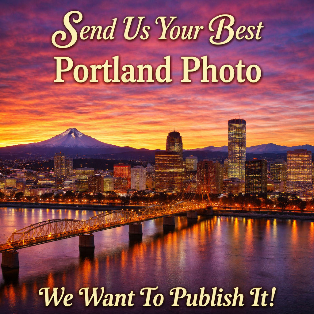 Silent Spark Press Facebook ad: Send Us Your Portland Photo
