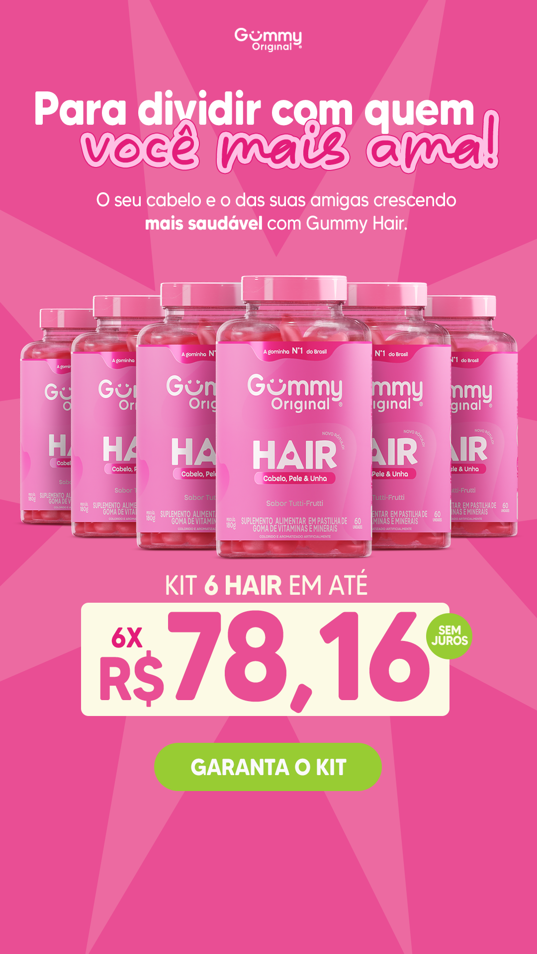 Gummy Hair Vitamin Facebook ad