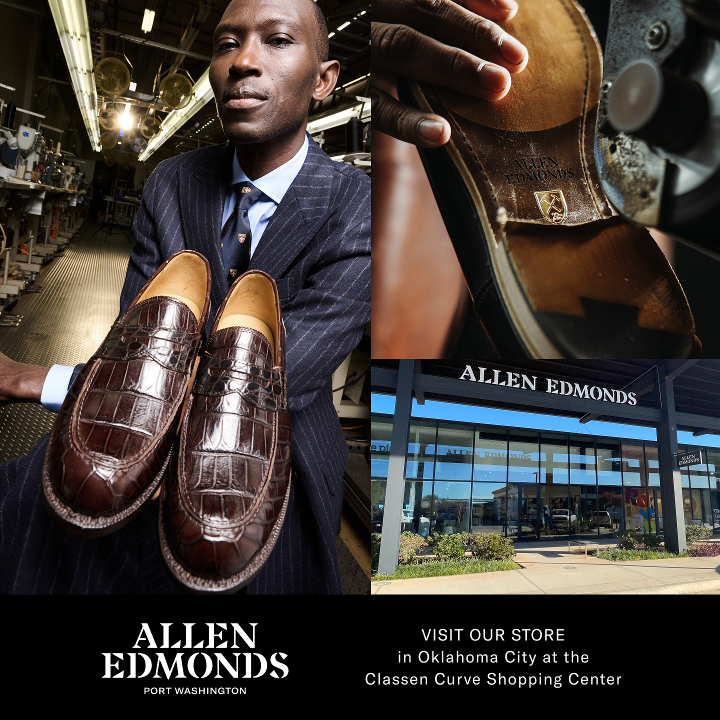 Allen Edmonds Facebook ad: Exceptional Shoes + Service