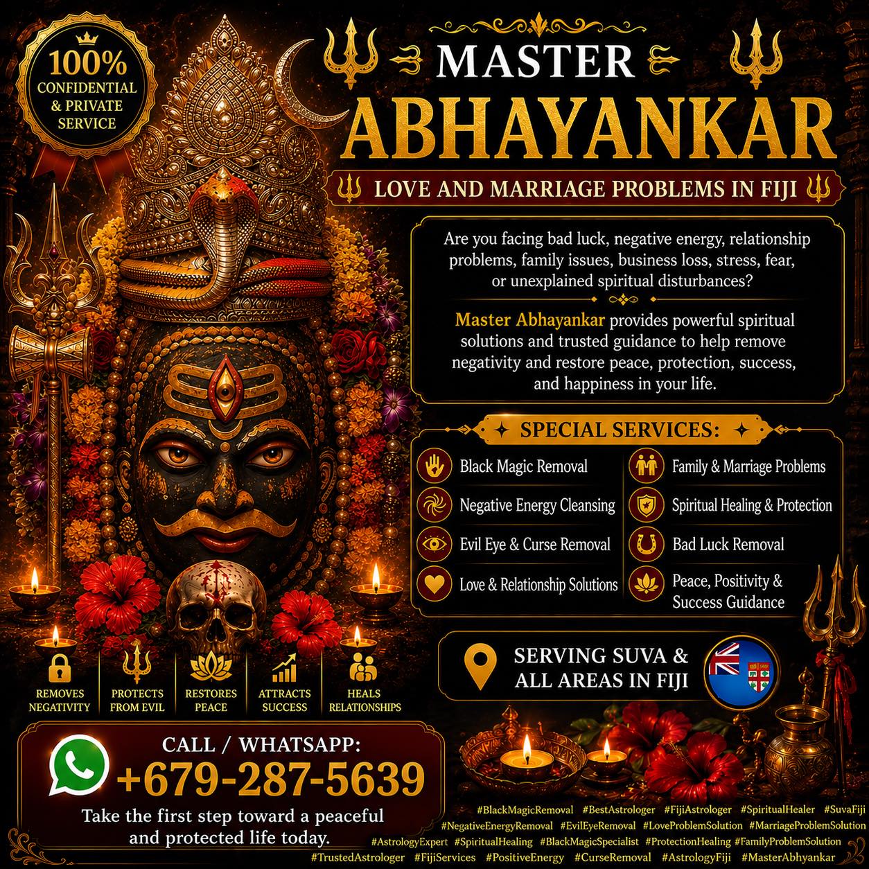 world’s best astrologer,psychic and spiritual healer in Fiji Facebook ad: MASTER ABHAYANKAR, TRUSTED SPIRITUAL HEALER IN FIJI