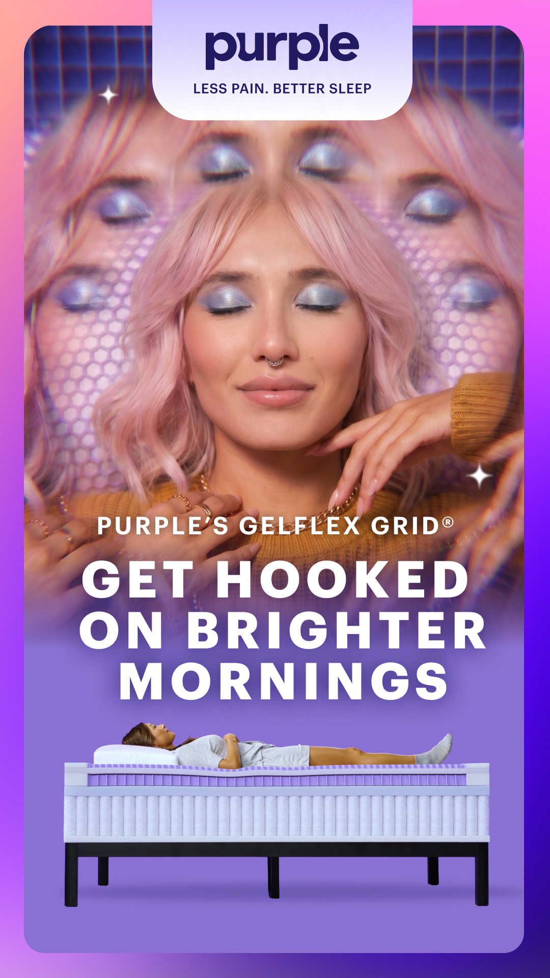Purple Facebook ad