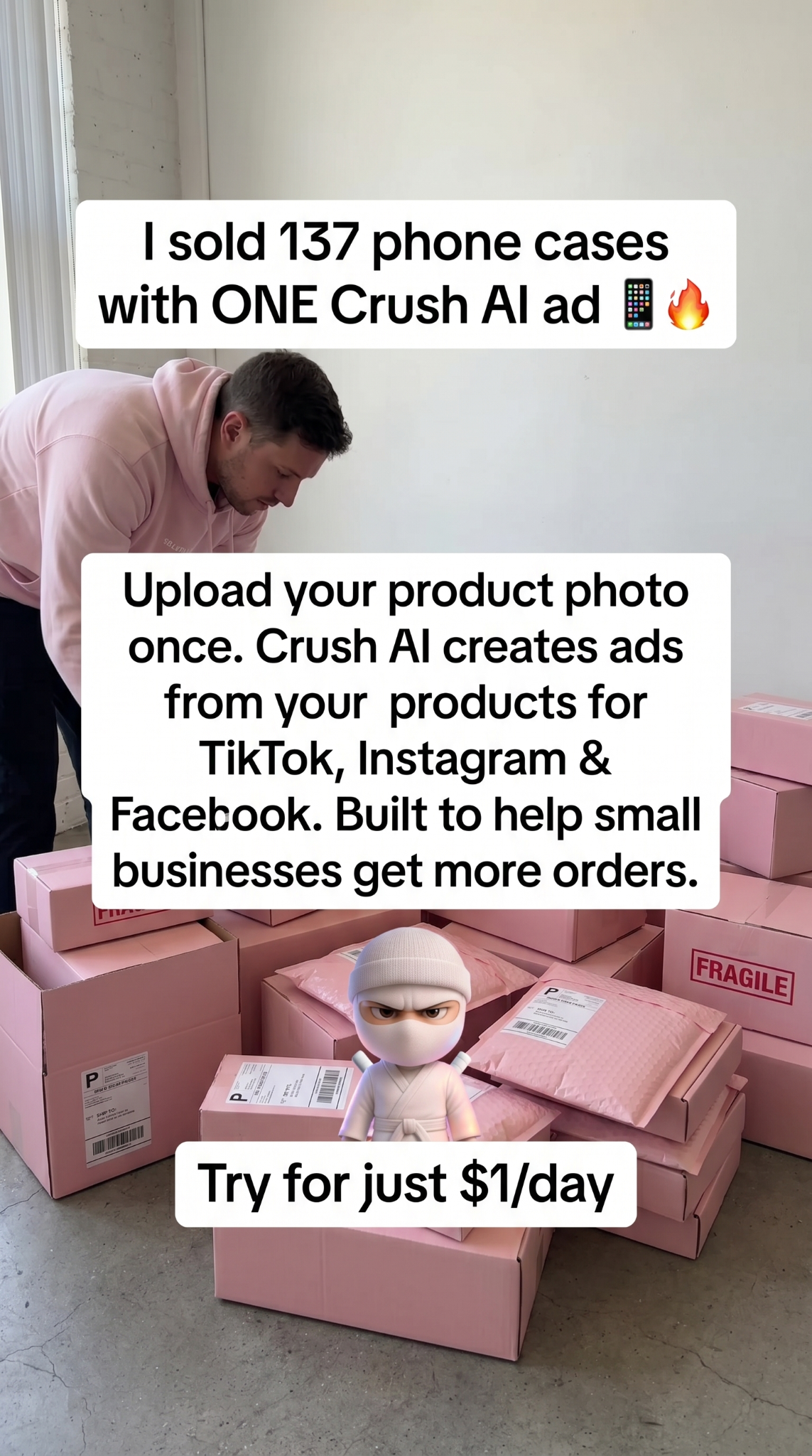 trycrush.ai Facebook ad