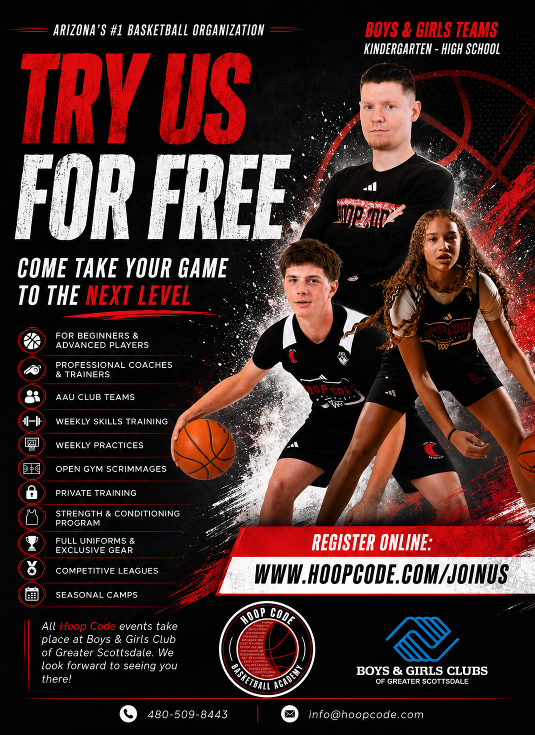 Hoop Code Basketball Academy Facebook ad