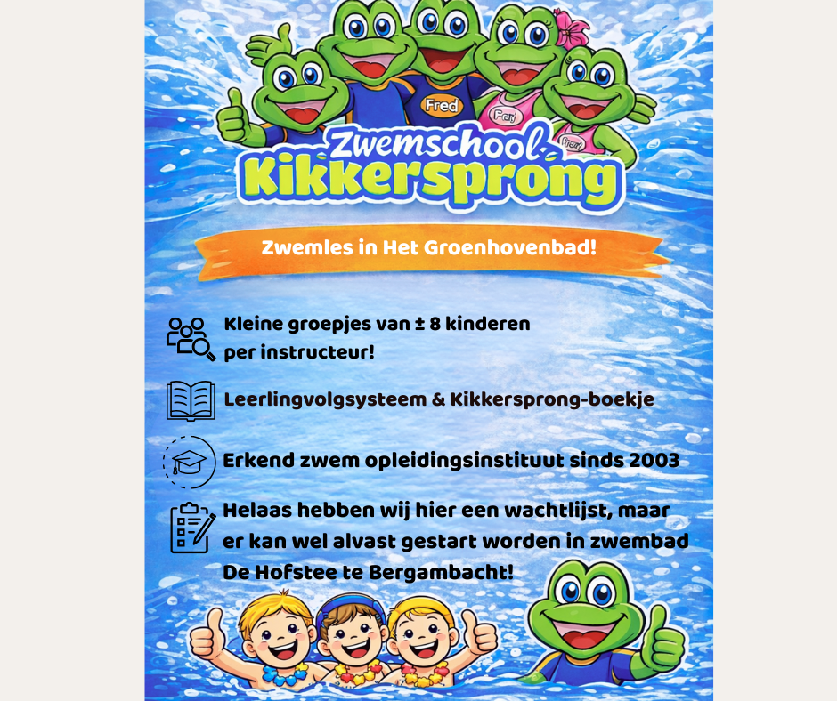 Zwemschool Kikkersprong Facebook ad: Zwemlessen Zwem-ABC
