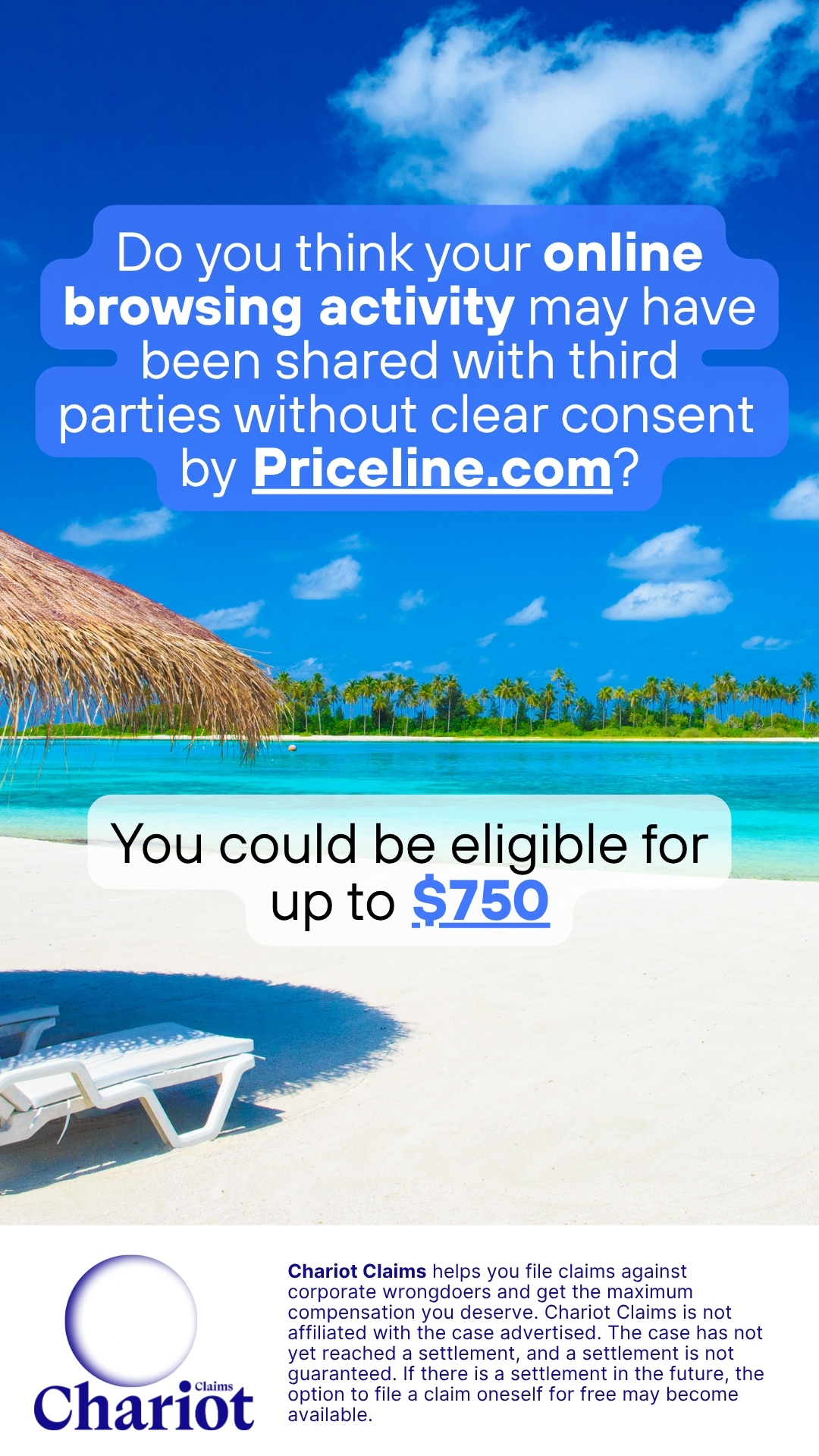 Chariot Claims - formerly ClaimClam Facebook ad