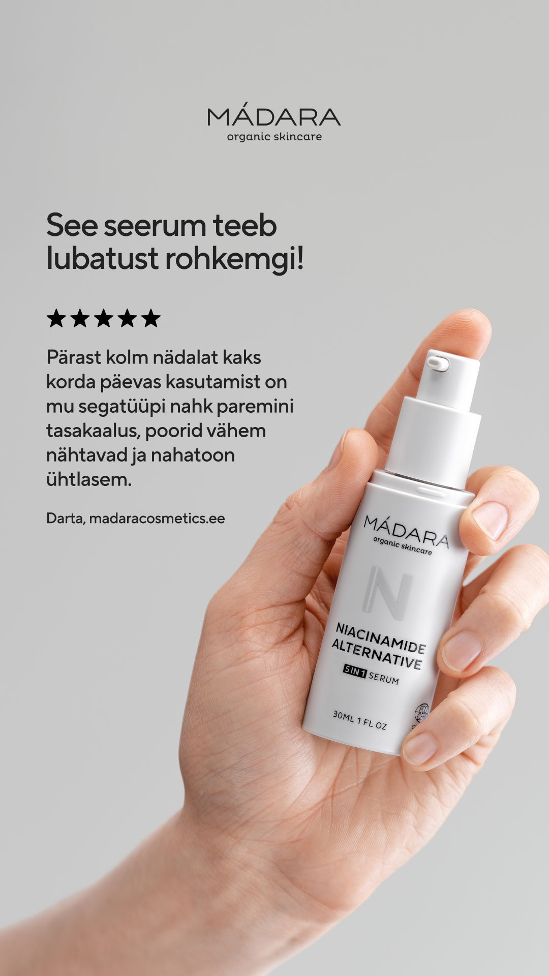 Mádara Organic Skincare Facebook ad
