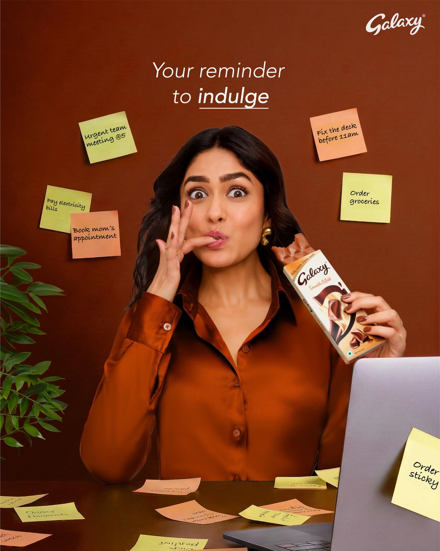 Galaxy India Facebook ad: When the to do list never ends.