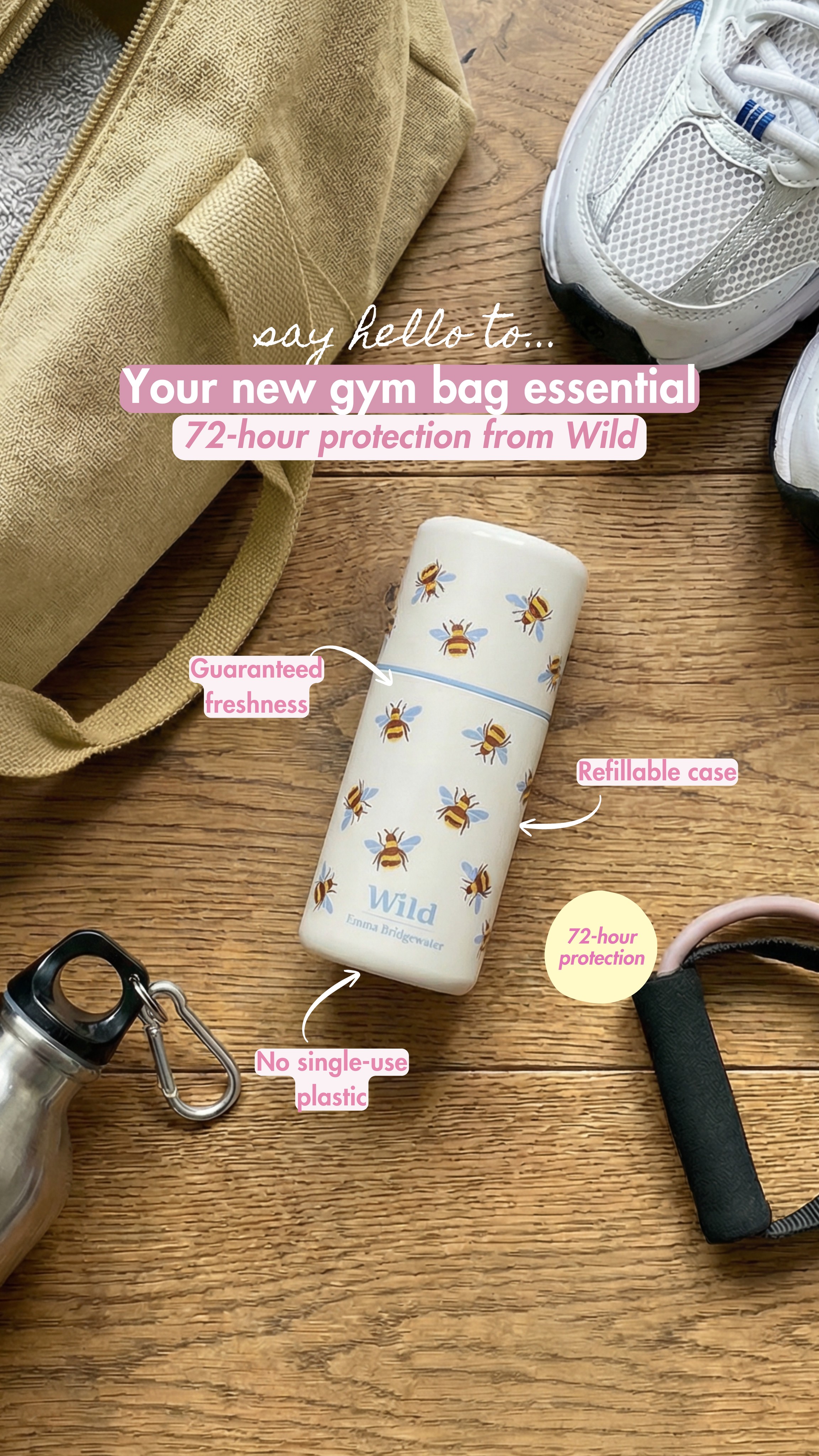 Wild Facebook ad: Pick your refillable case. We’ll bring the 72h protection.