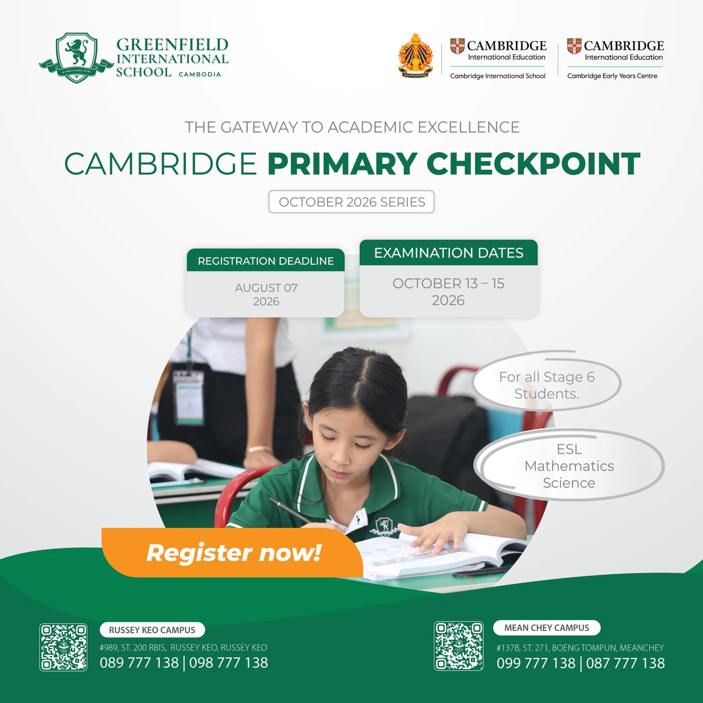 Greenfield International School Cambodia Facebook ad