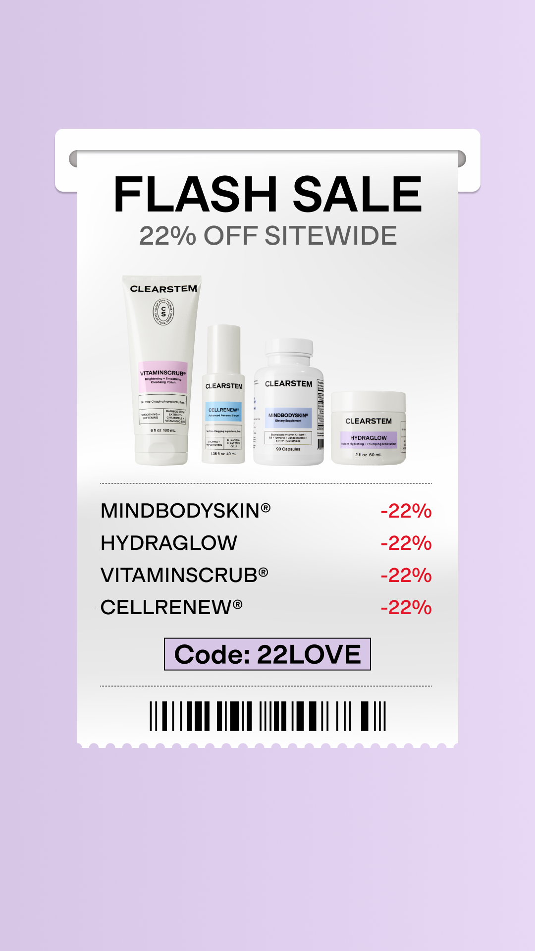 CLEARSTEM Skincare Facebook ad