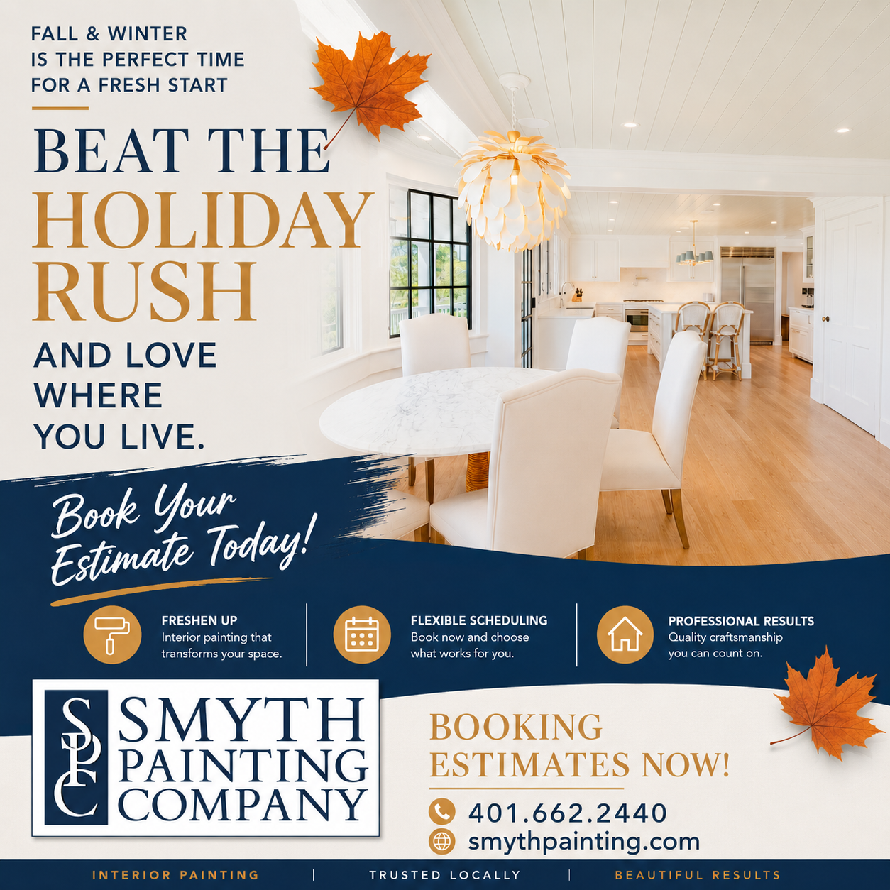 Smyth Painting Company, LLC Facebook ad: Warm summer days might be here but its…