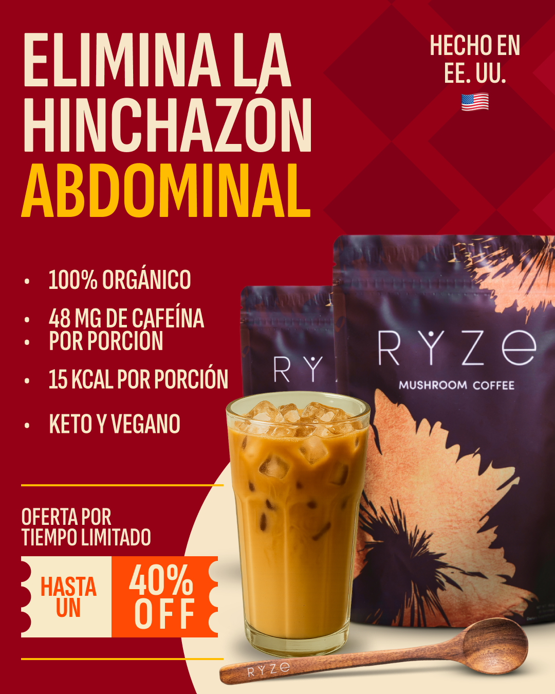 RYZE Superfoods Facebook ad