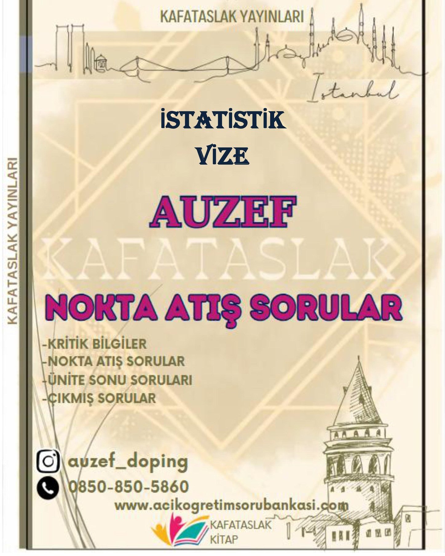 AUZEF Doping Facebook ad: İSTATİSTİK VİZE’DE GARANTİ ÇIKACAK SORULAR!