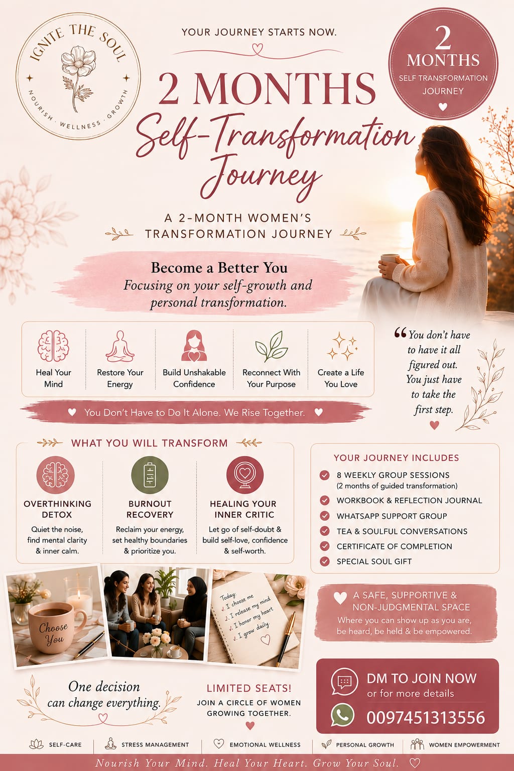 ignite the soul Facebook ad: join the self transformation journey led by Coach…