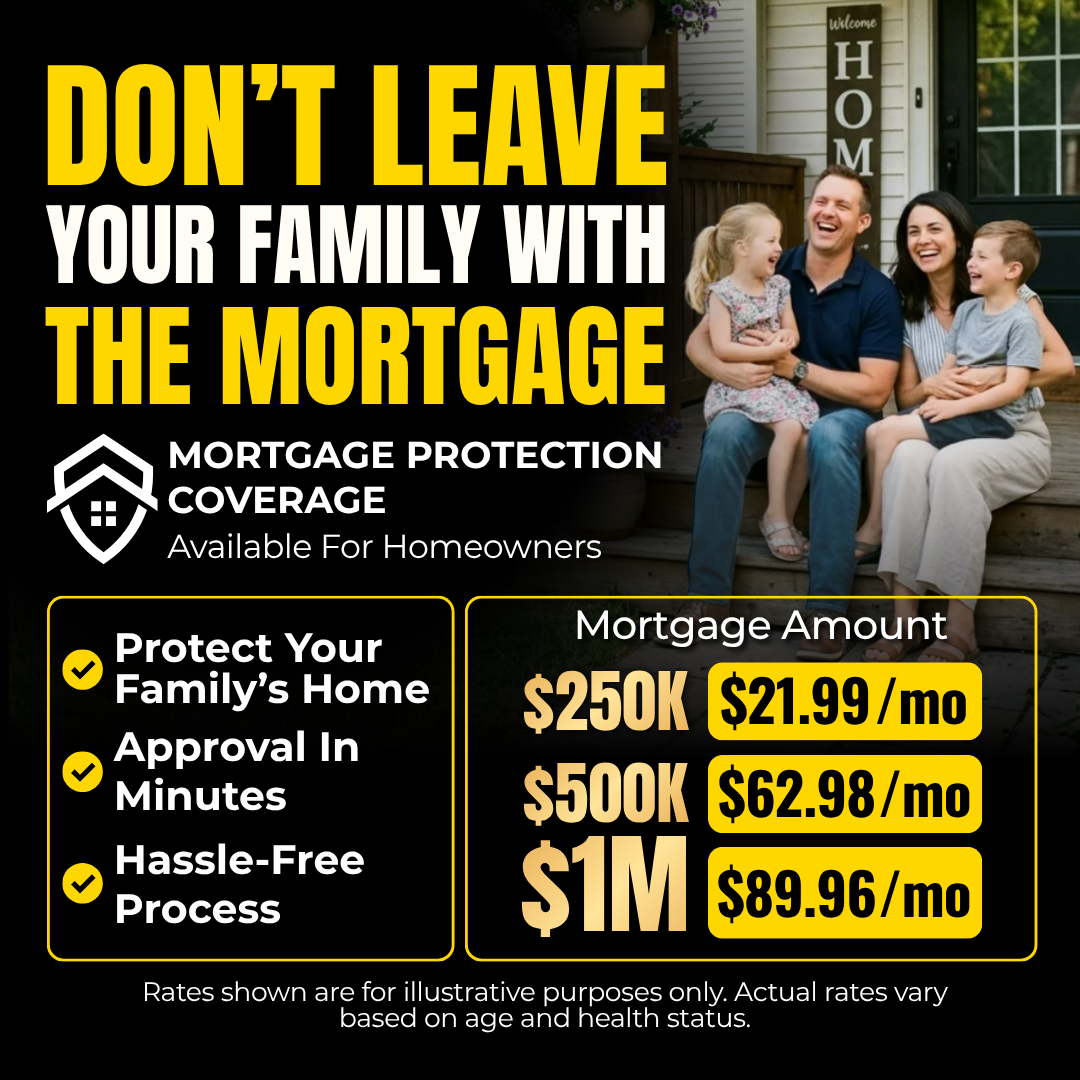 Family Term & Home Protection Solutions Facebook ad: Protection Designed for Homeowners