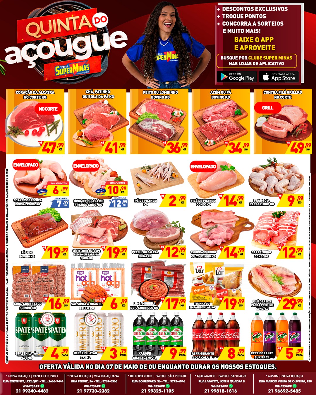 Rede Superminas Vila Iguaçuana Facebook ad: PREÇO BAIXO NO CORTE CERTO!