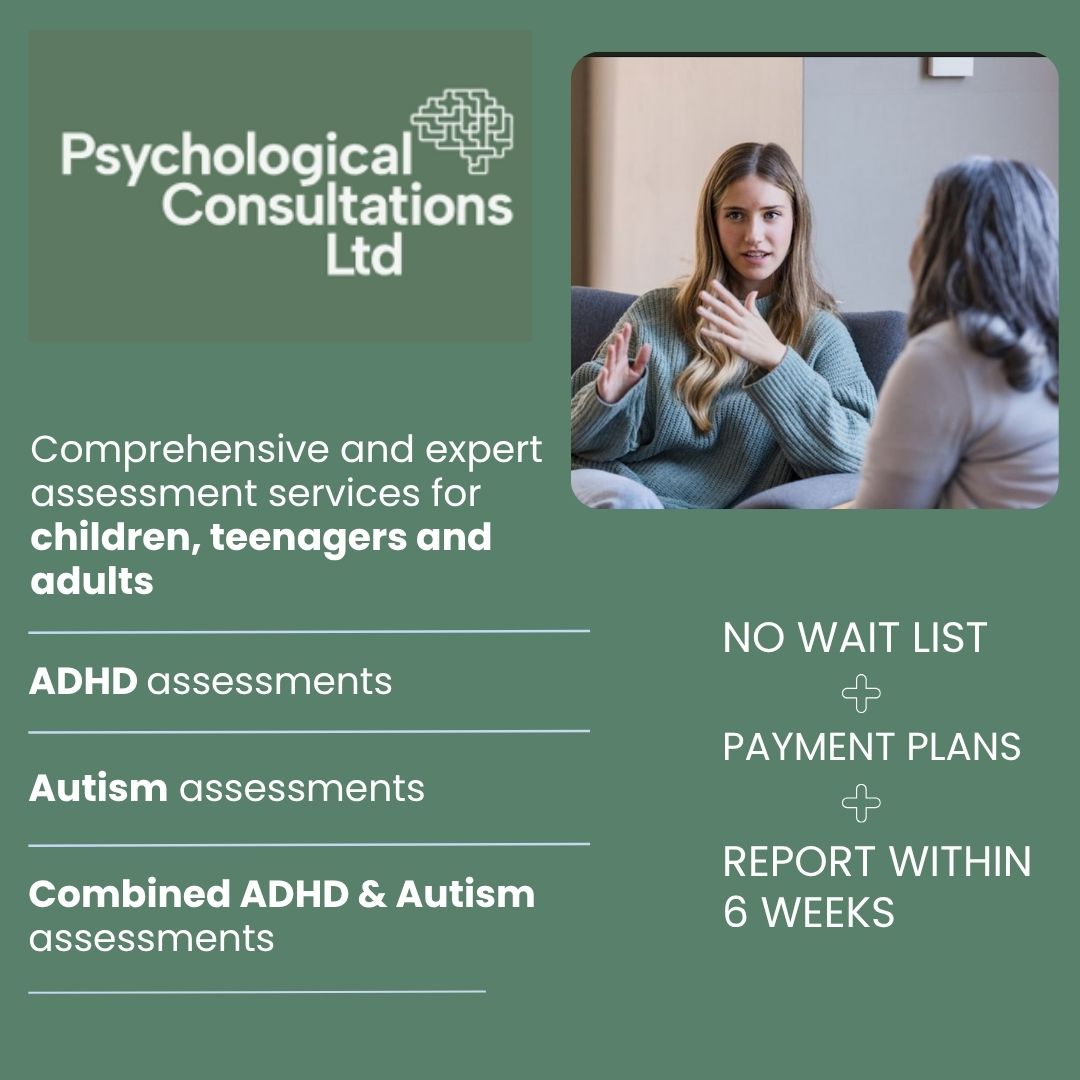 Psychological Consultations LTD Facebook ad from Mar 31, 2026