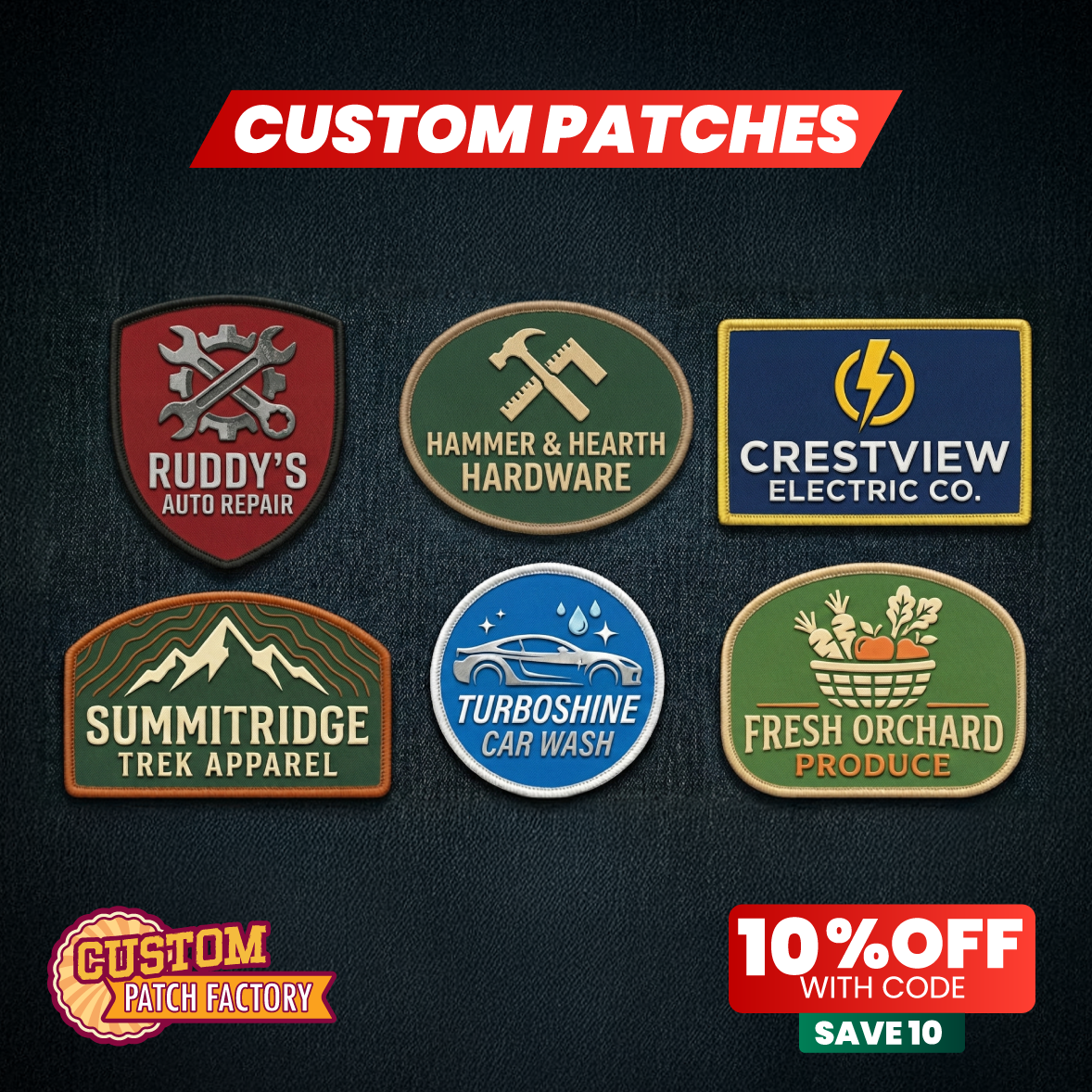 Custom Patch Factory Facebook ad