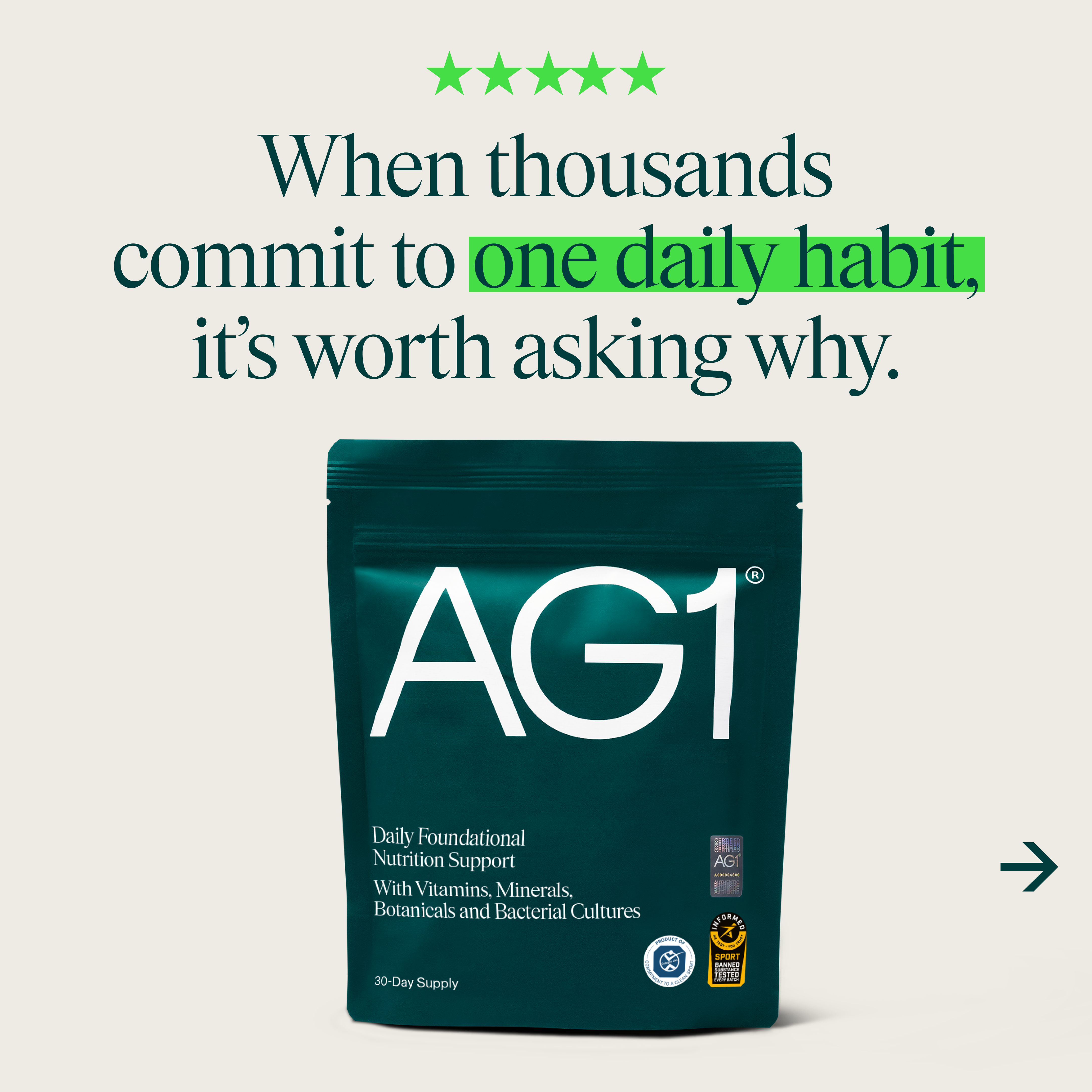 AG1 by Athletic Greens Facebook ad