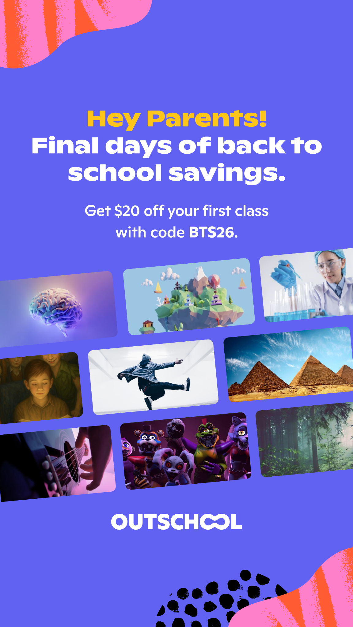 Outschool Facebook ad