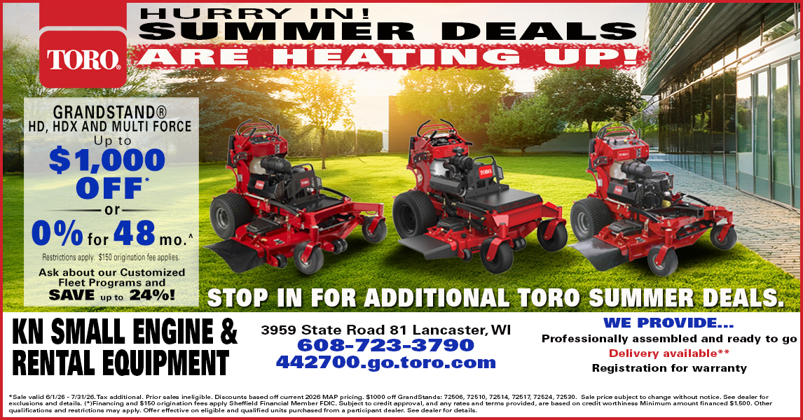 KN small engines & rental equipment Facebook ad from May 30, 2026