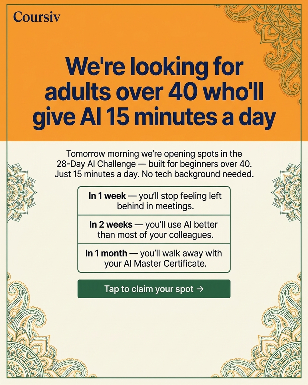 AI Simplified Facebook ad