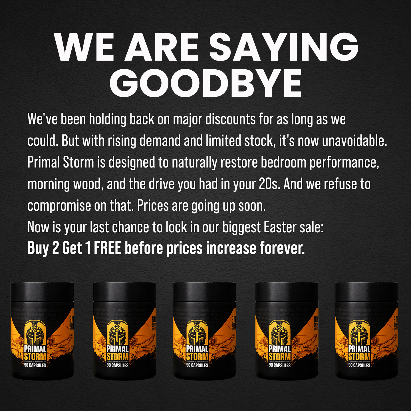 Primal Storm Supplements Facebook ad