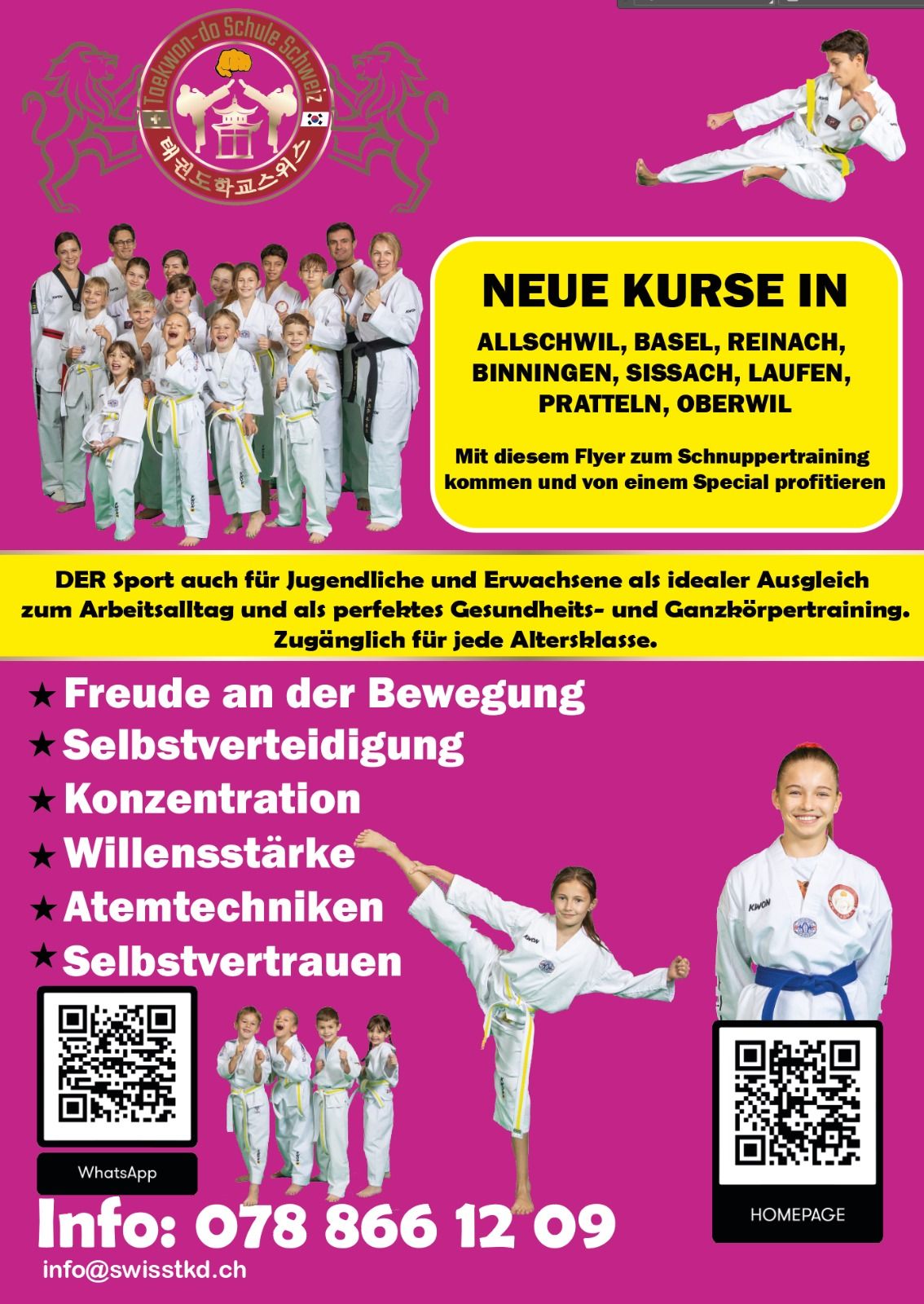 Taekwondo Schule Schweiz - International Swiss Taekwondo School Facebook ad: Jetzt zu einem gratis Probetraining vorbei kommen und…