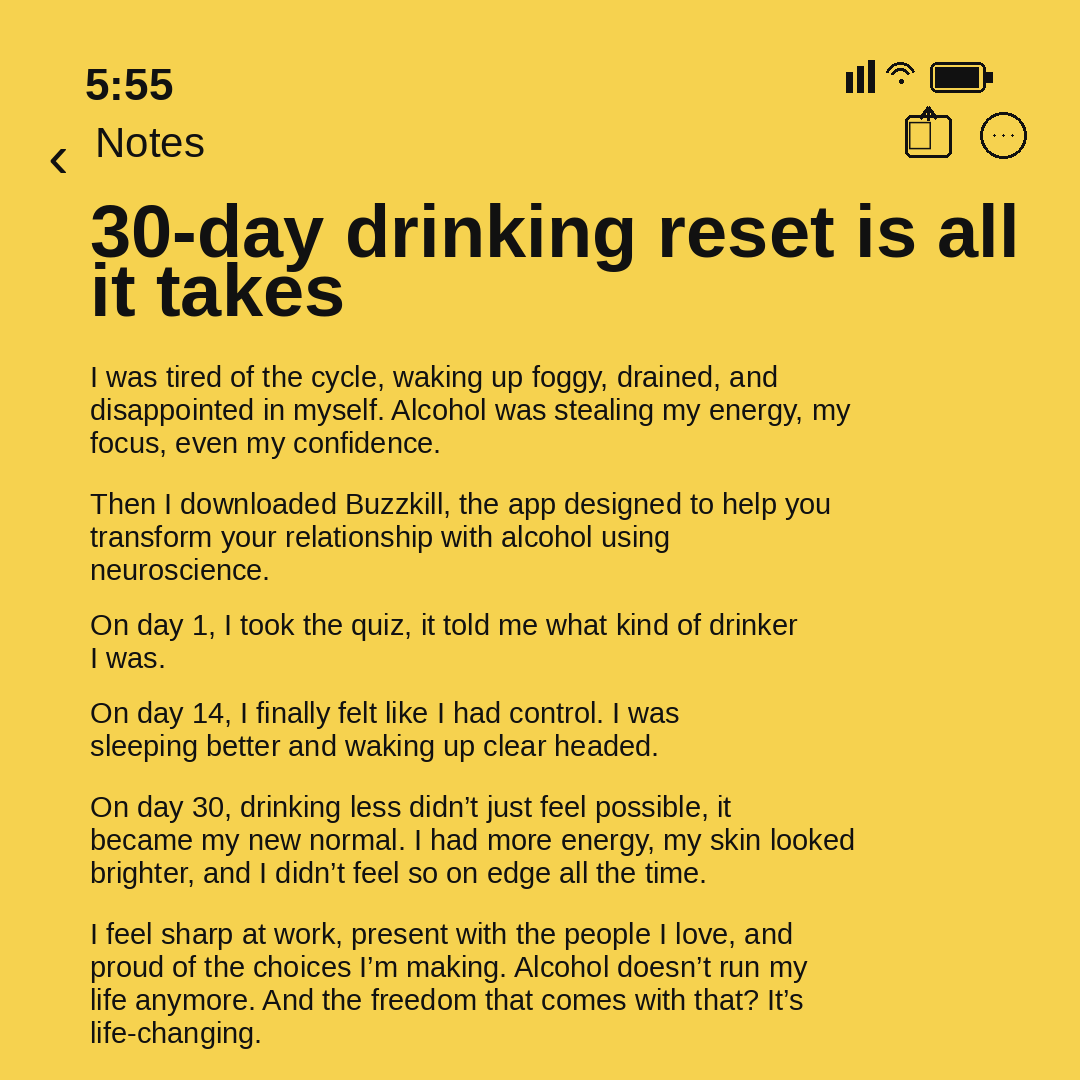 Buzzkill App Facebook ad
