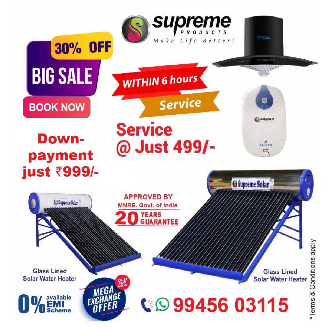 Supreme Direct Sales Facebook ad: Supreme Solar Water Heaters!