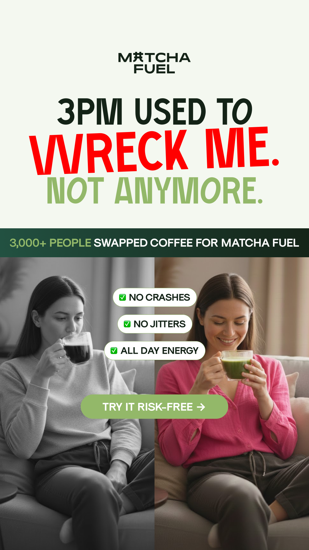 Matcha Fuel Facebook ad