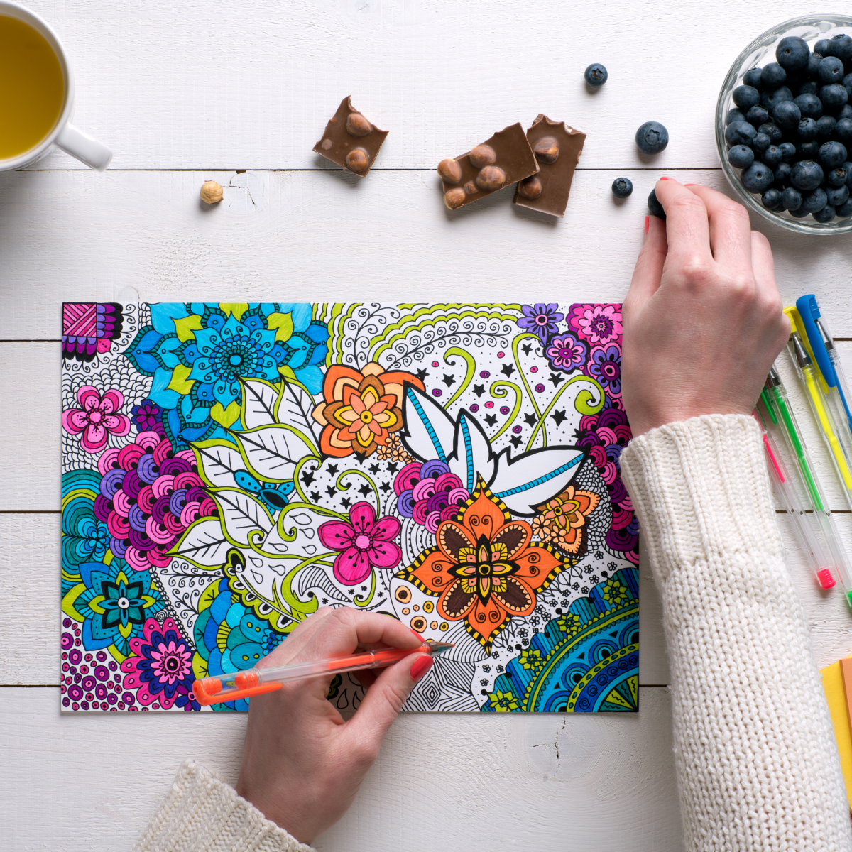 Coloring Book Pages Facebook ad: Need a quick, screen-free activity?