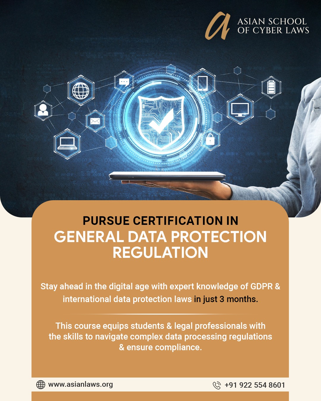 Asian School of Cyber Laws - ASCL Facebook ad: Send GDPR to Enroll