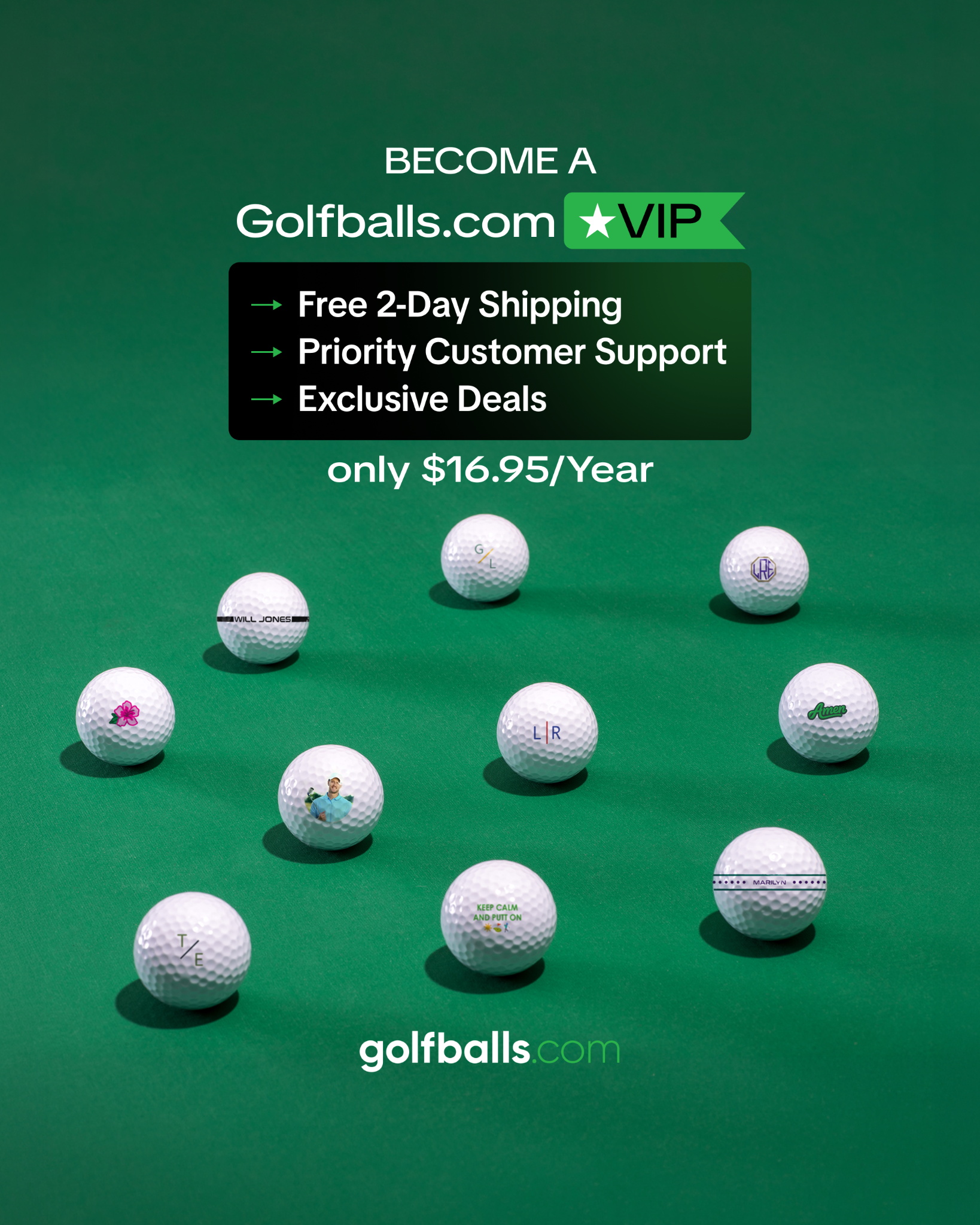 Golfballs.com Facebook ad