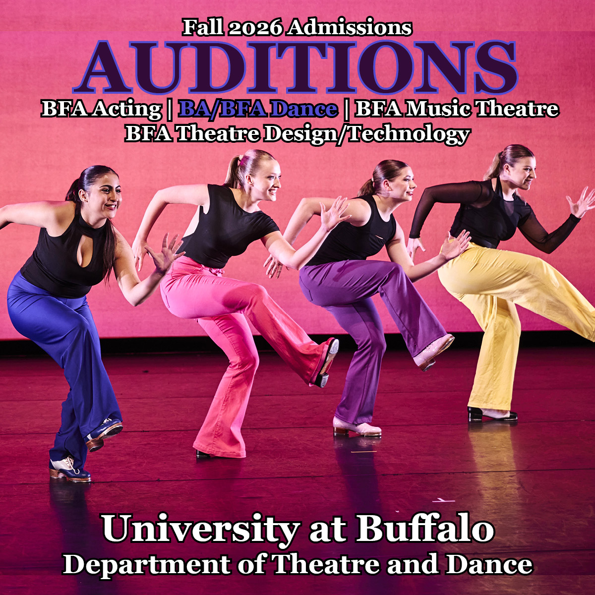 UB Theatre and Dance Facebook ad: Auditions and Interviews