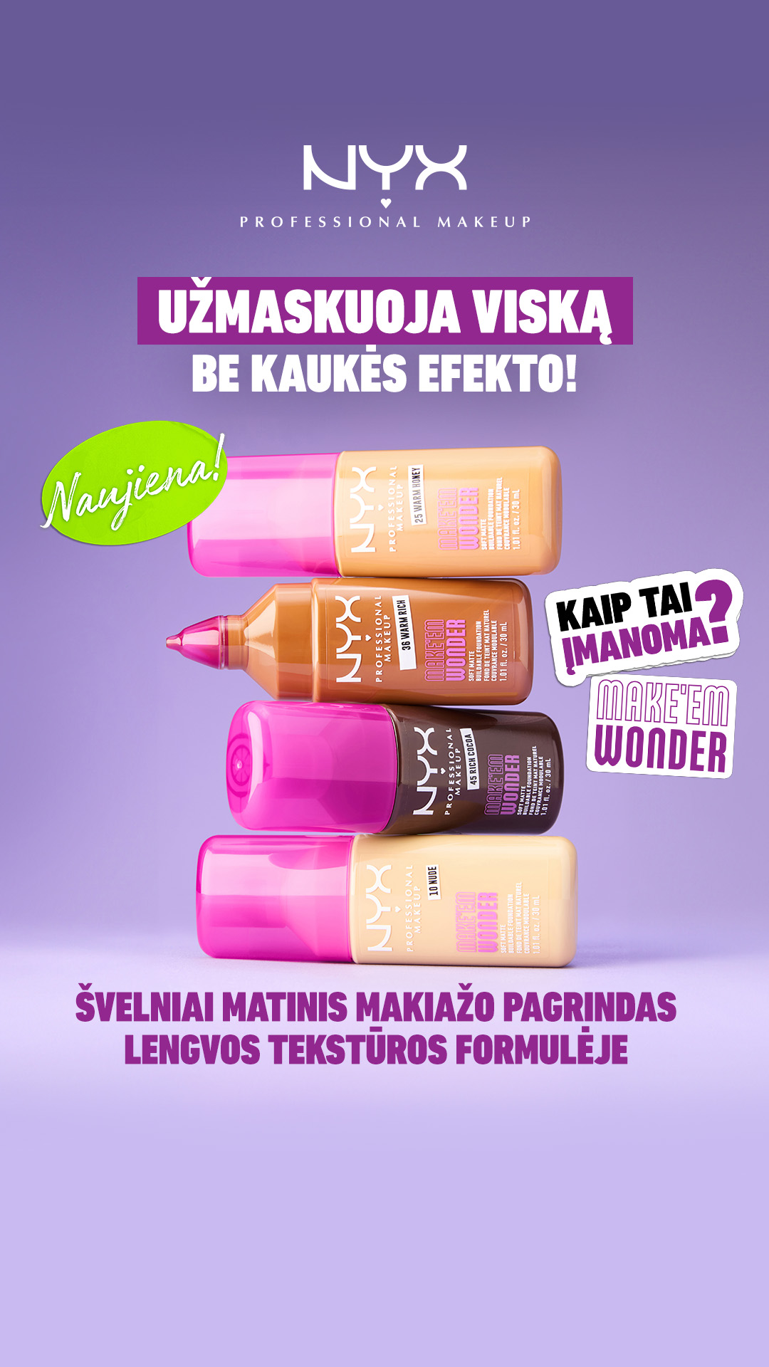NYX Professional Makeup Lietuva Facebook ad from Mar 2, 2026